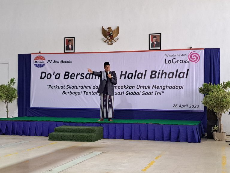 Setelah beberapa tahun pandemi Covid-19, PT New Minatex kembali mengadakan acara halal bihalal pada lebaran kali ini